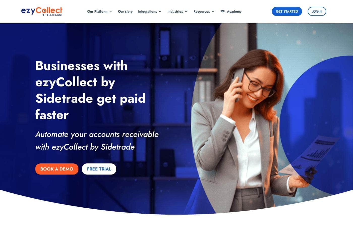 Скриншот главной страницы ezyCollect