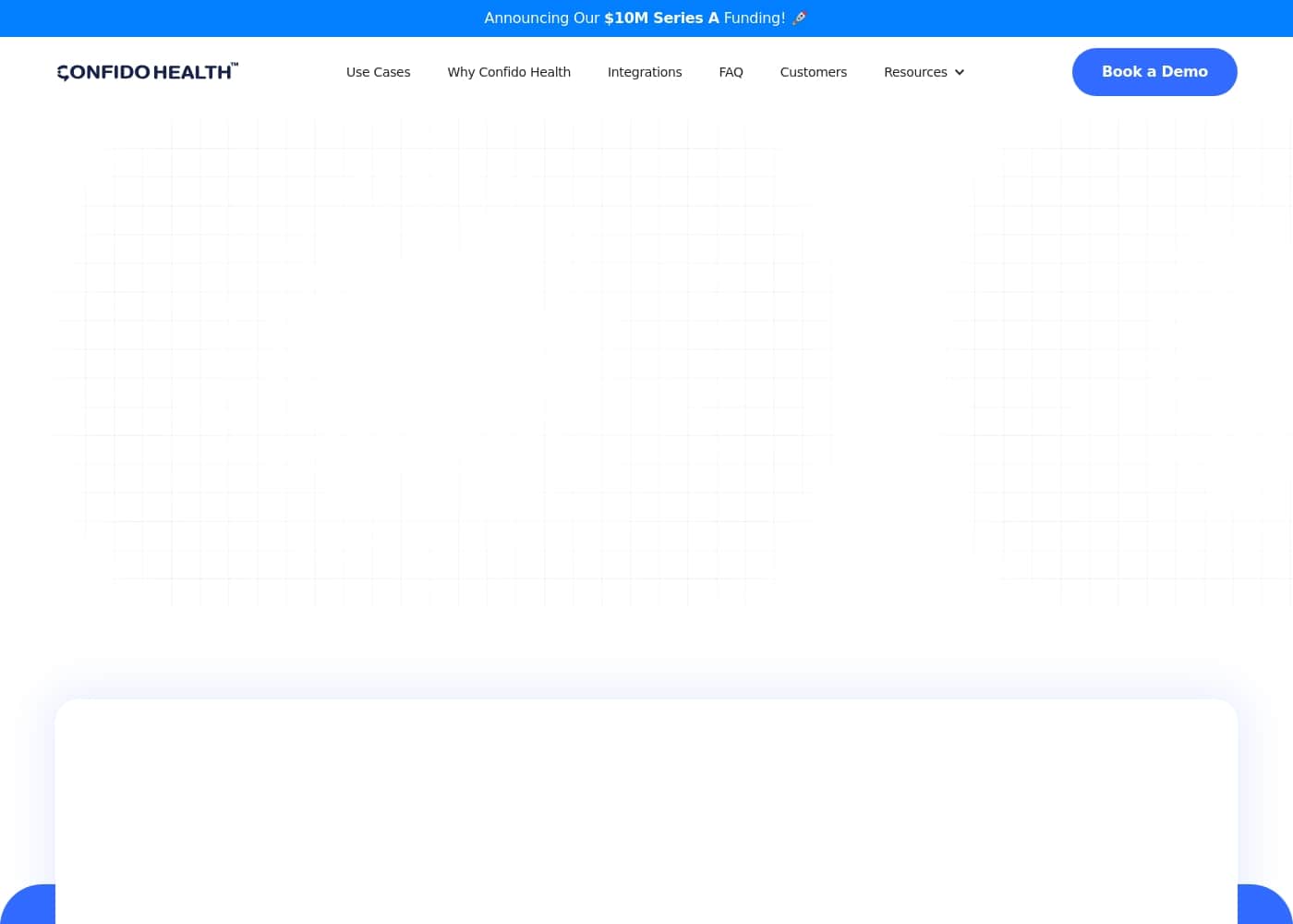 Confido Health homepage screenshot
