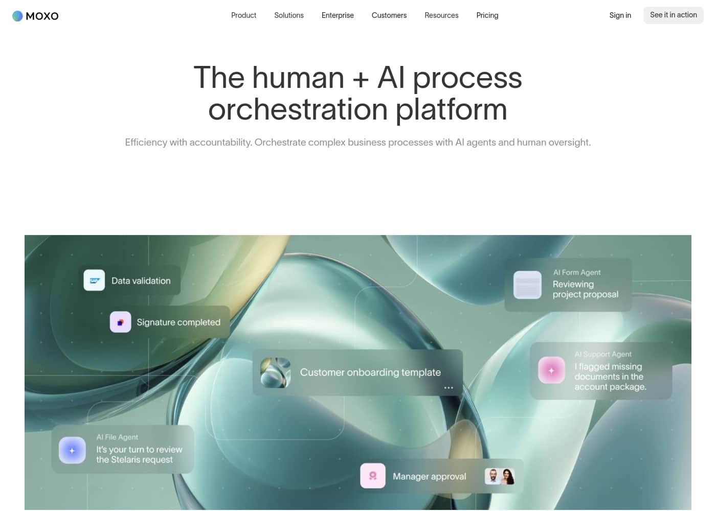 Moxo Homepage-Screenshot