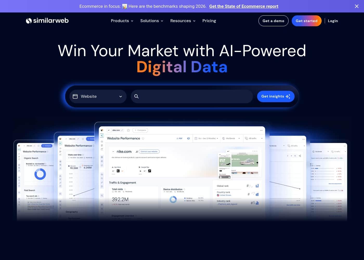 SimilarWeb homepage screenshot