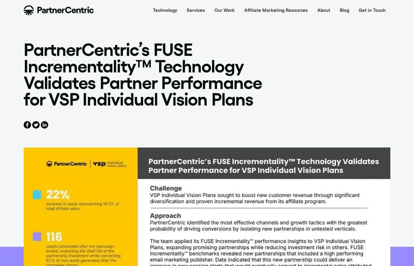 PartnerCentric pricing page screenshot