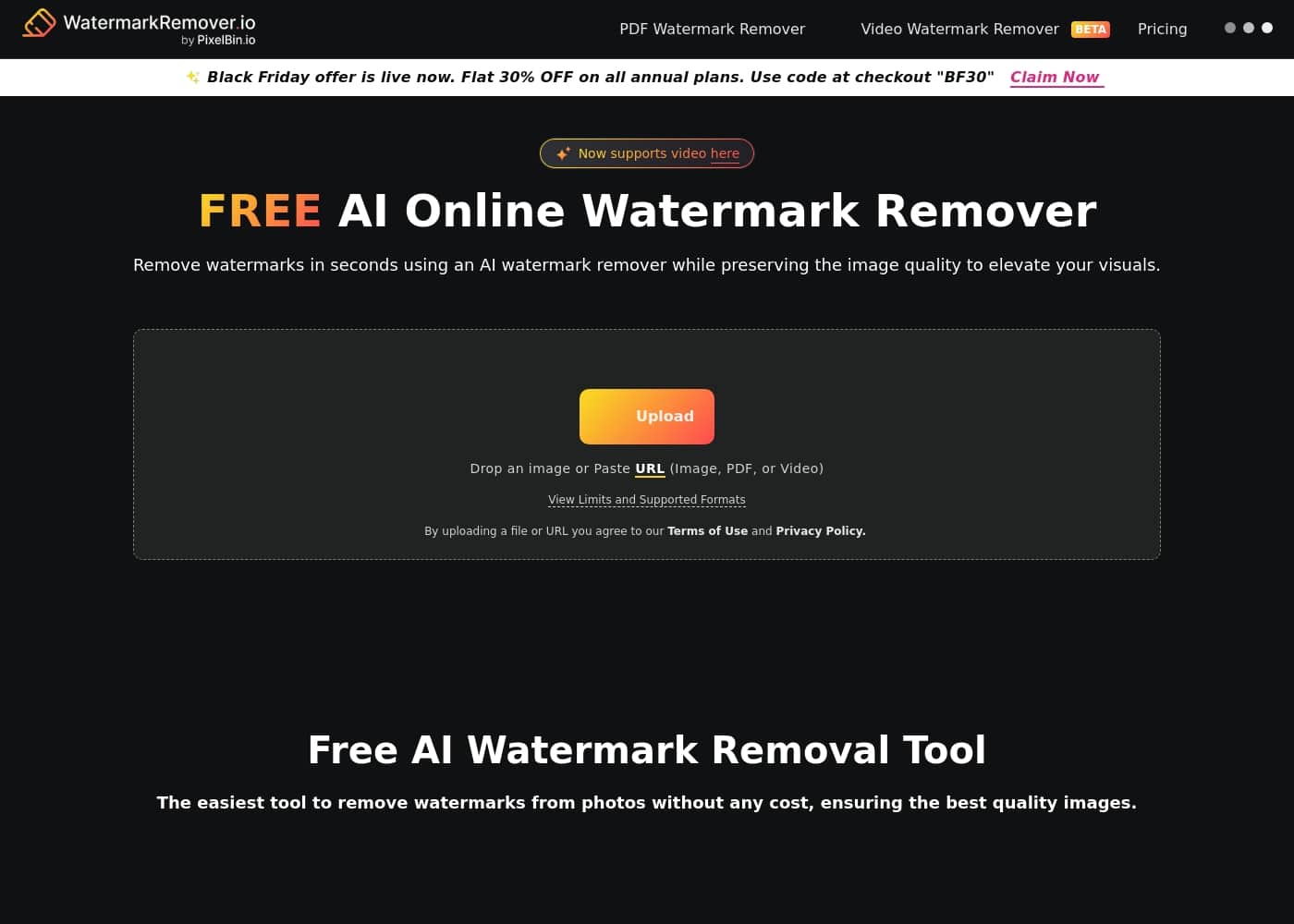 WatermarkRemover.io首页截图