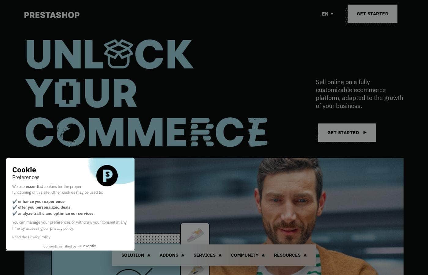 PrestaShop pricing page screenshot