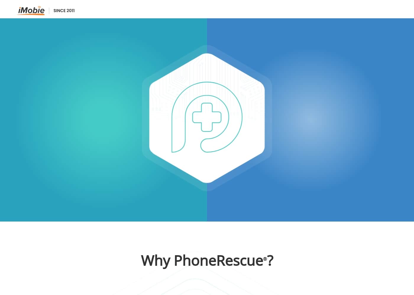 PhoneRescue 홈페이지 스크린샷