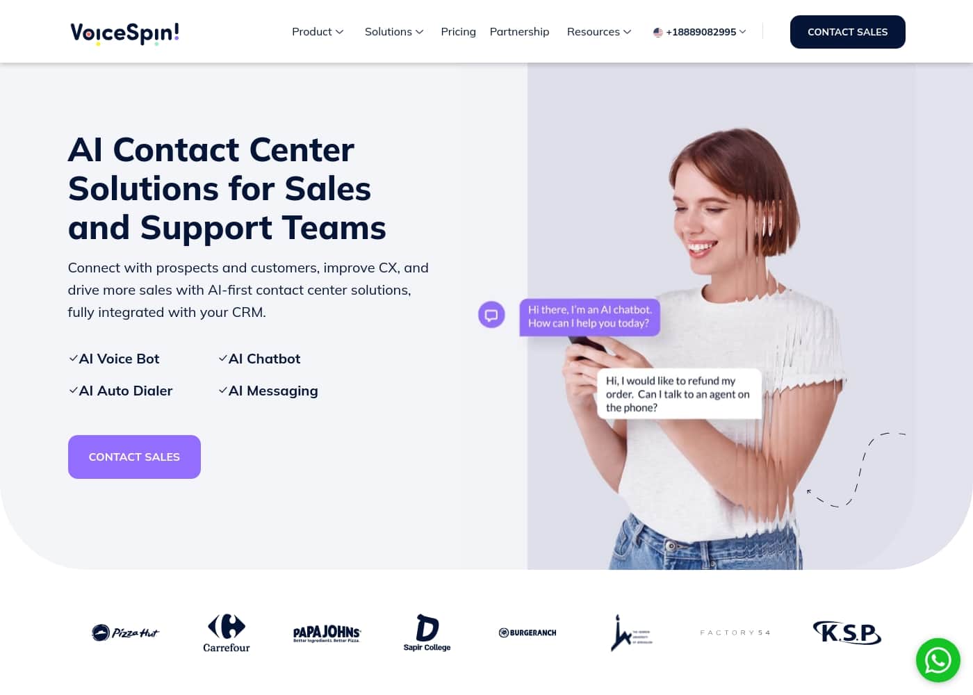 VoiceSpin homepage screenshot