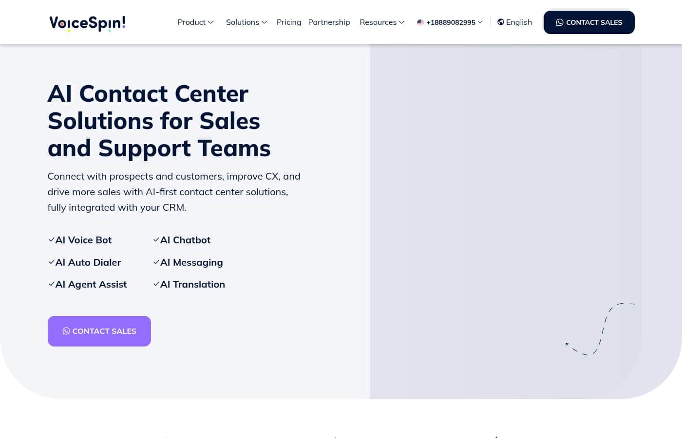 VoiceSpin homepage screenshot