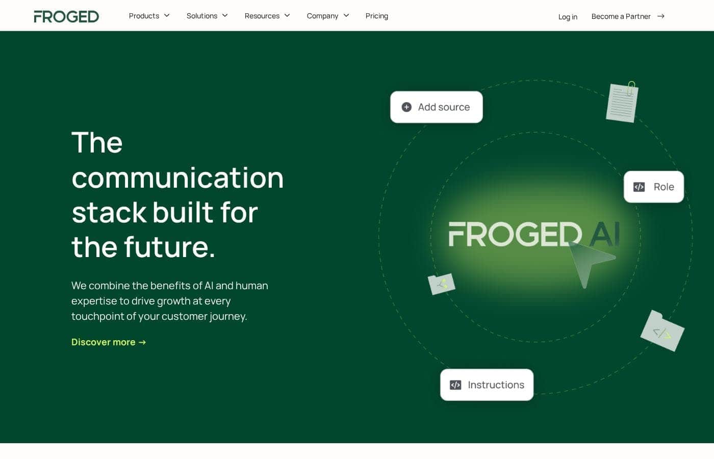Froged homepage screenshot