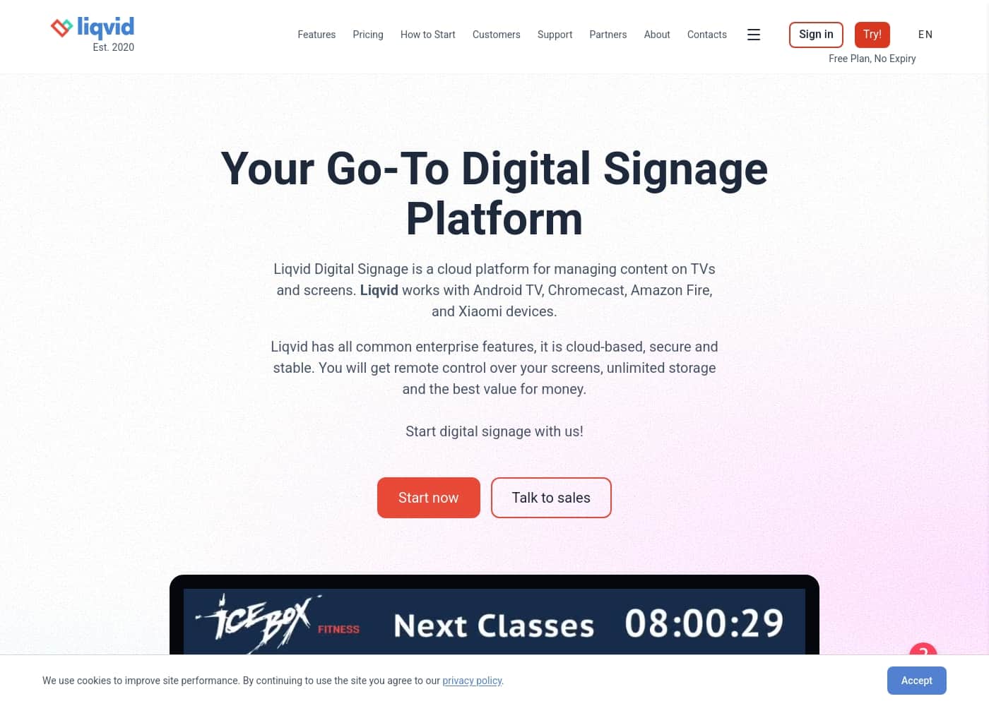 Liqvid homepage screenshot
