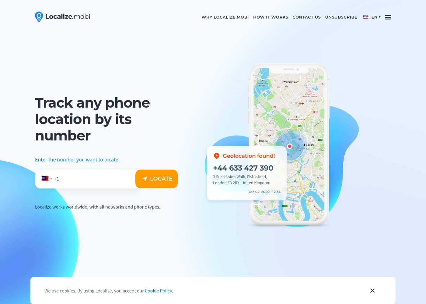 Localize homepage screenshot