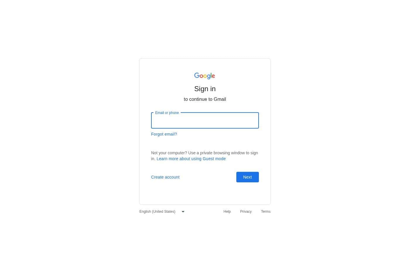 Screenshot della pagina prezzi di Gmail