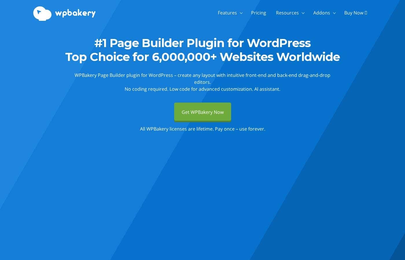 WPBakery 홈페이지 스크린샷