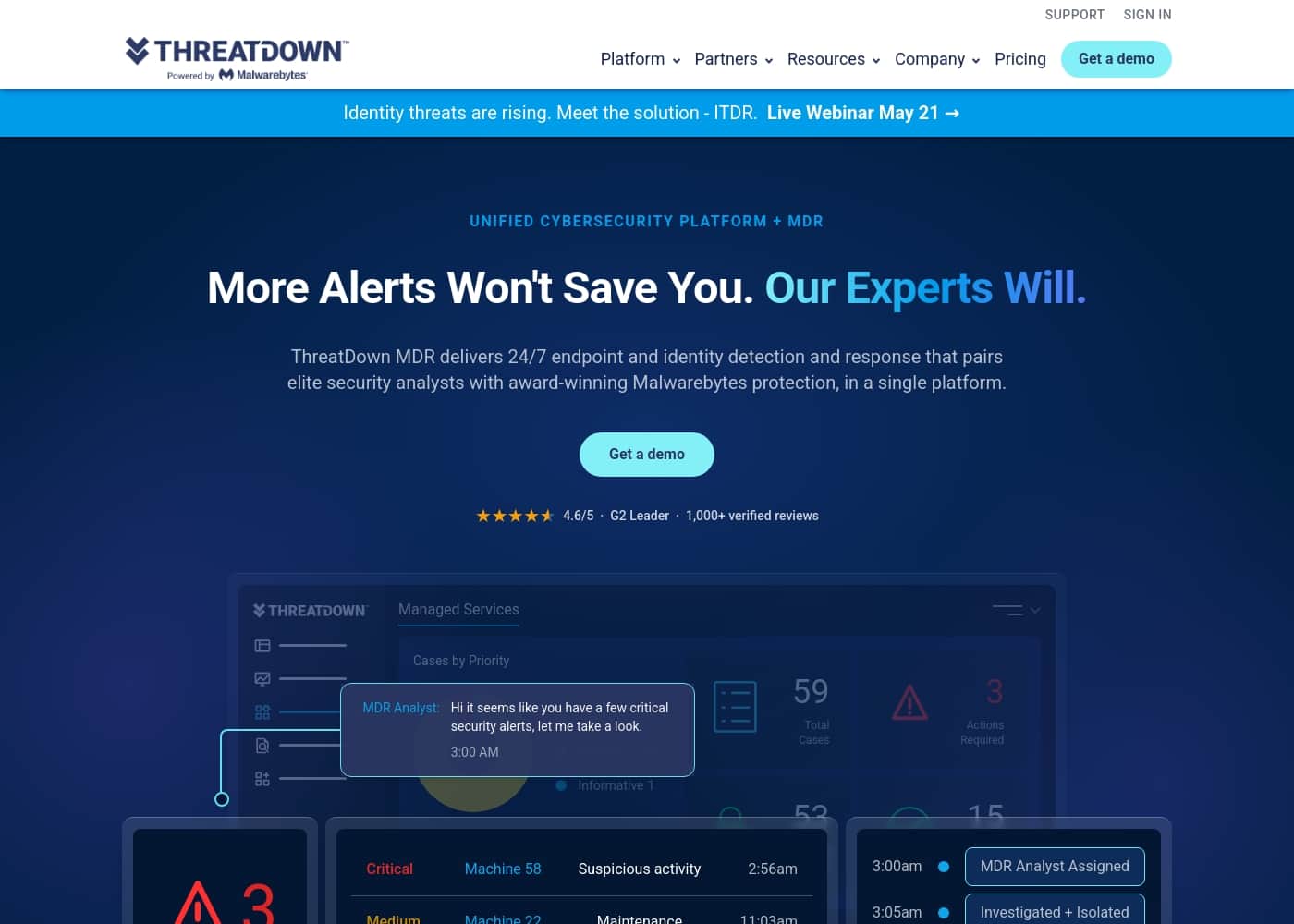 ThreatDown homepage screenshot