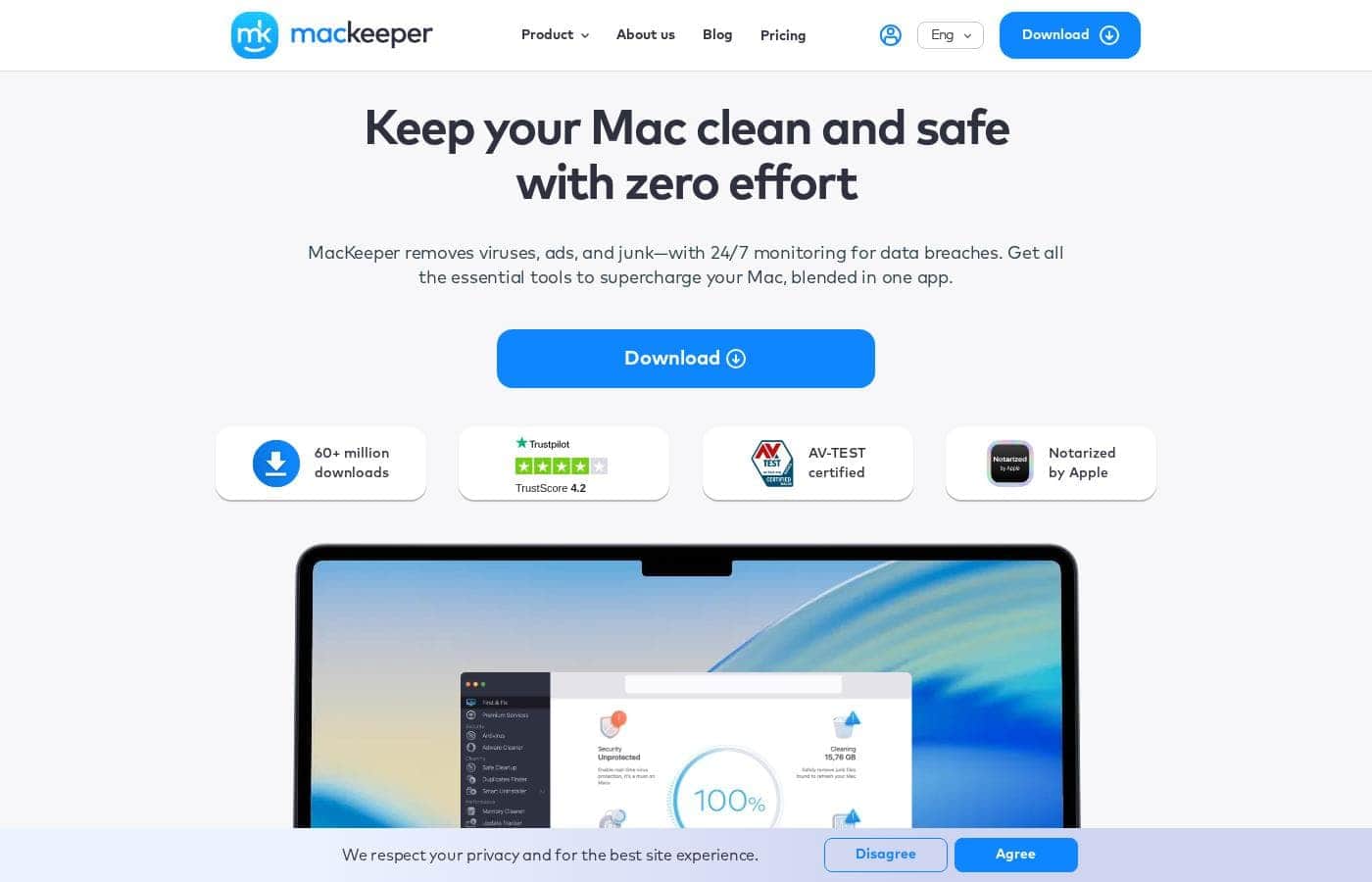 MacKeeper homepage screenshot