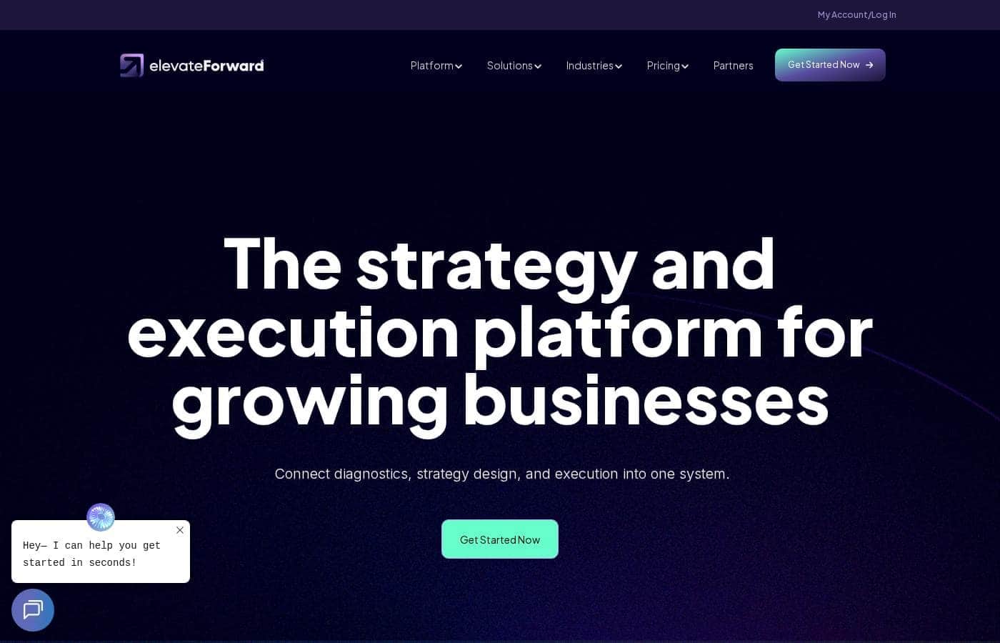 ElevateForward.ai Homepage-Screenshot