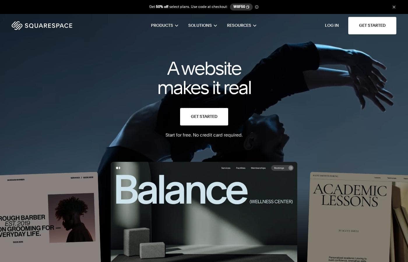 Squarespace pricing page screenshot