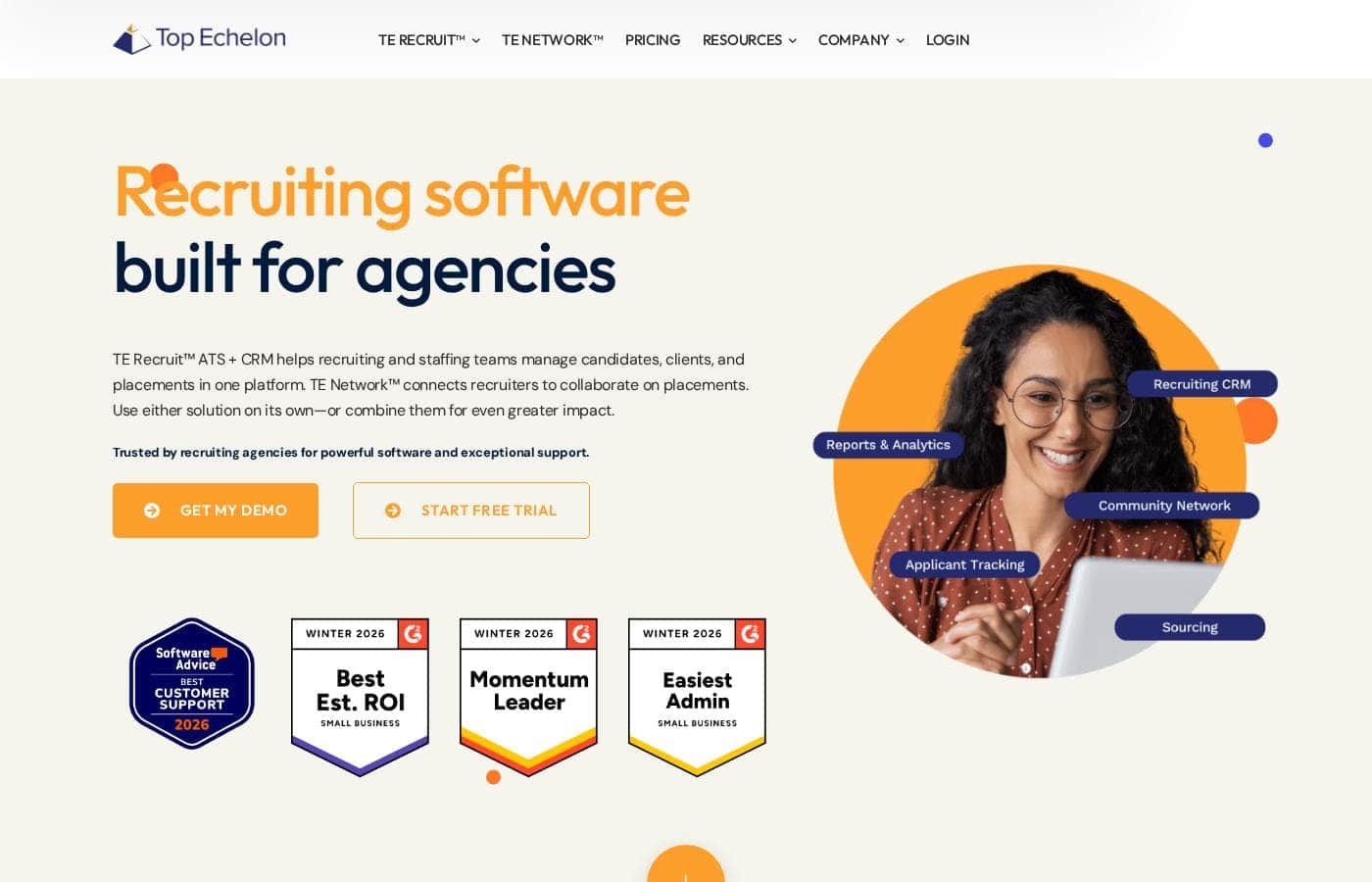 Top Echelon Homepage-Screenshot