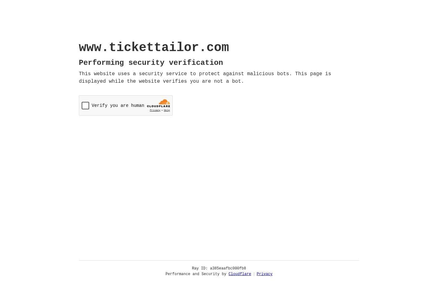 Ticket Tailor homepage screenshot