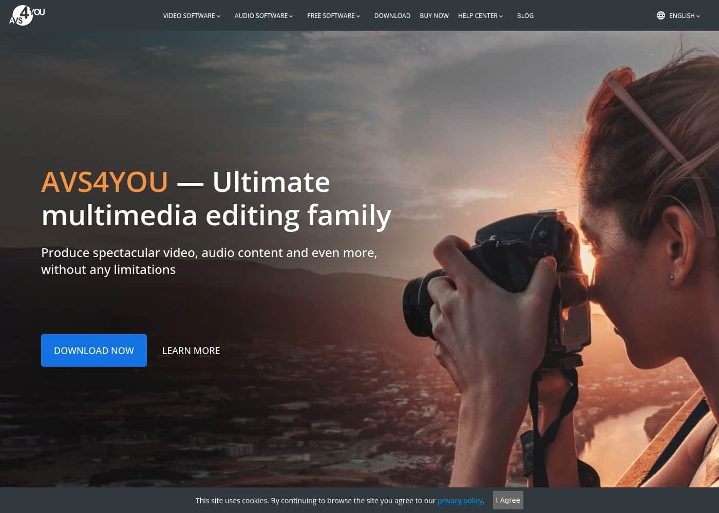 ภาพหน้าจอหลักของ AVS4YOU