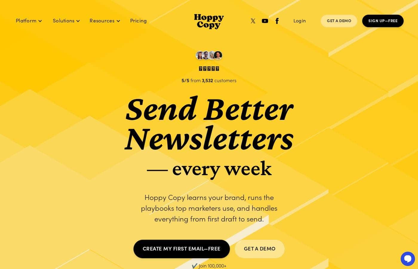 Hoppy Copy homepage screenshot