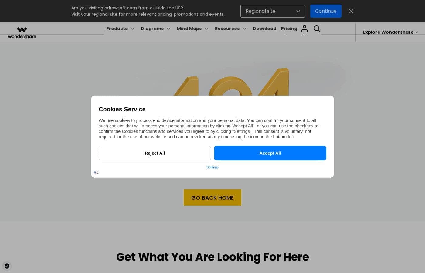 Screenshot della homepage di EdrawInfo