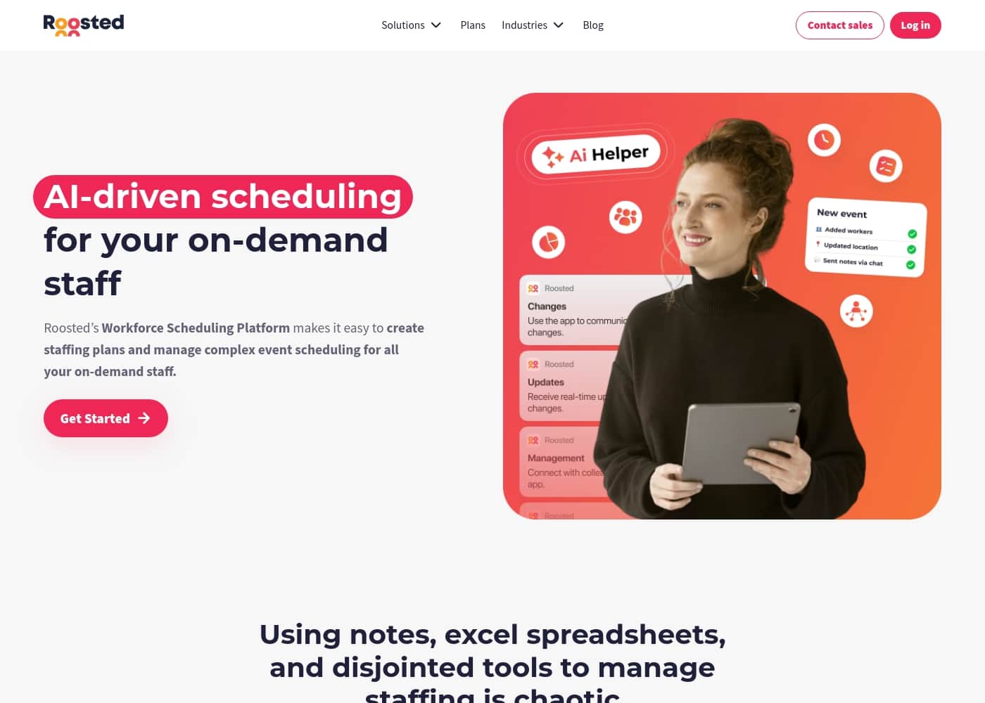 Roosted homepage screenshot