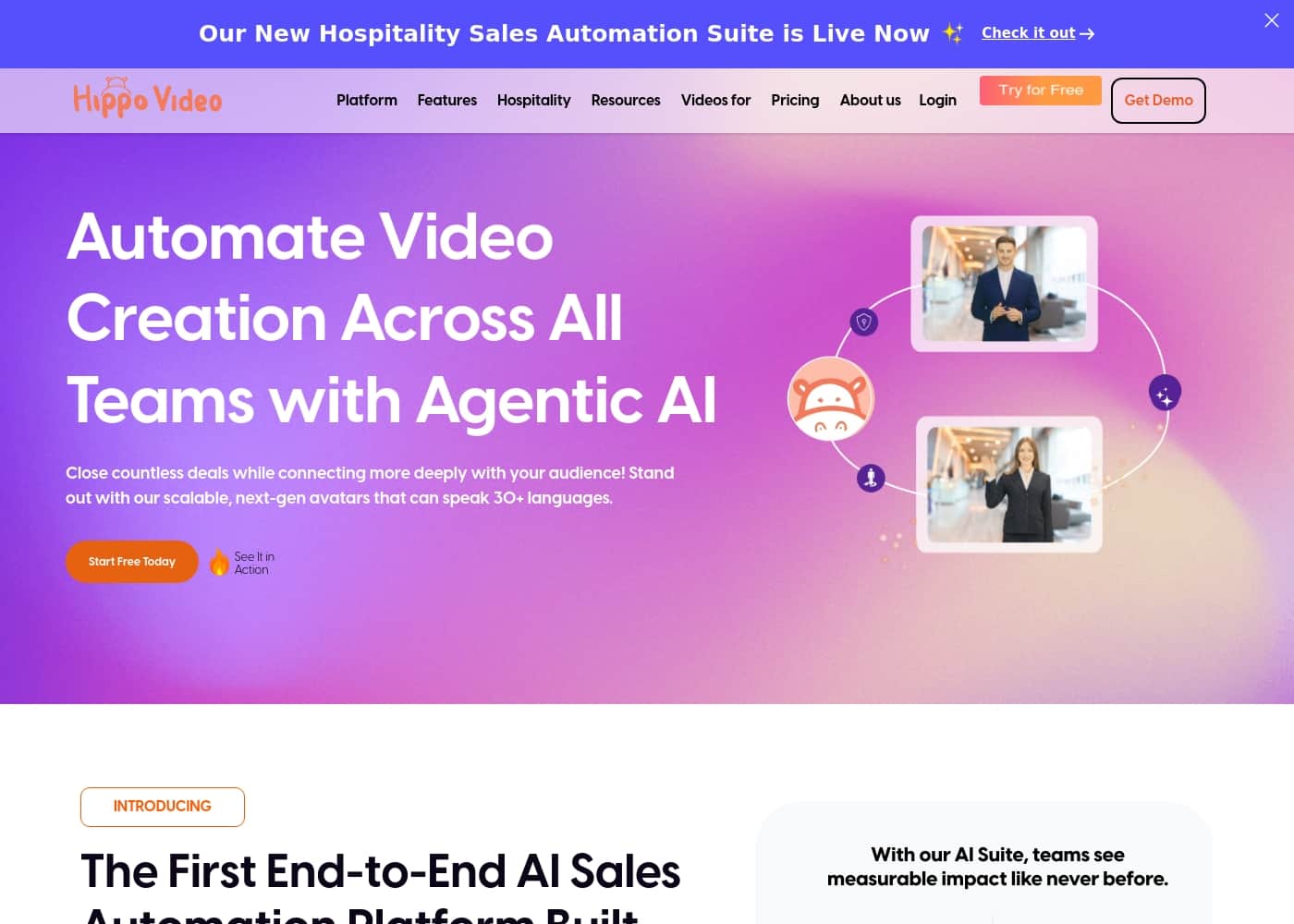 Hippo Video首页截图