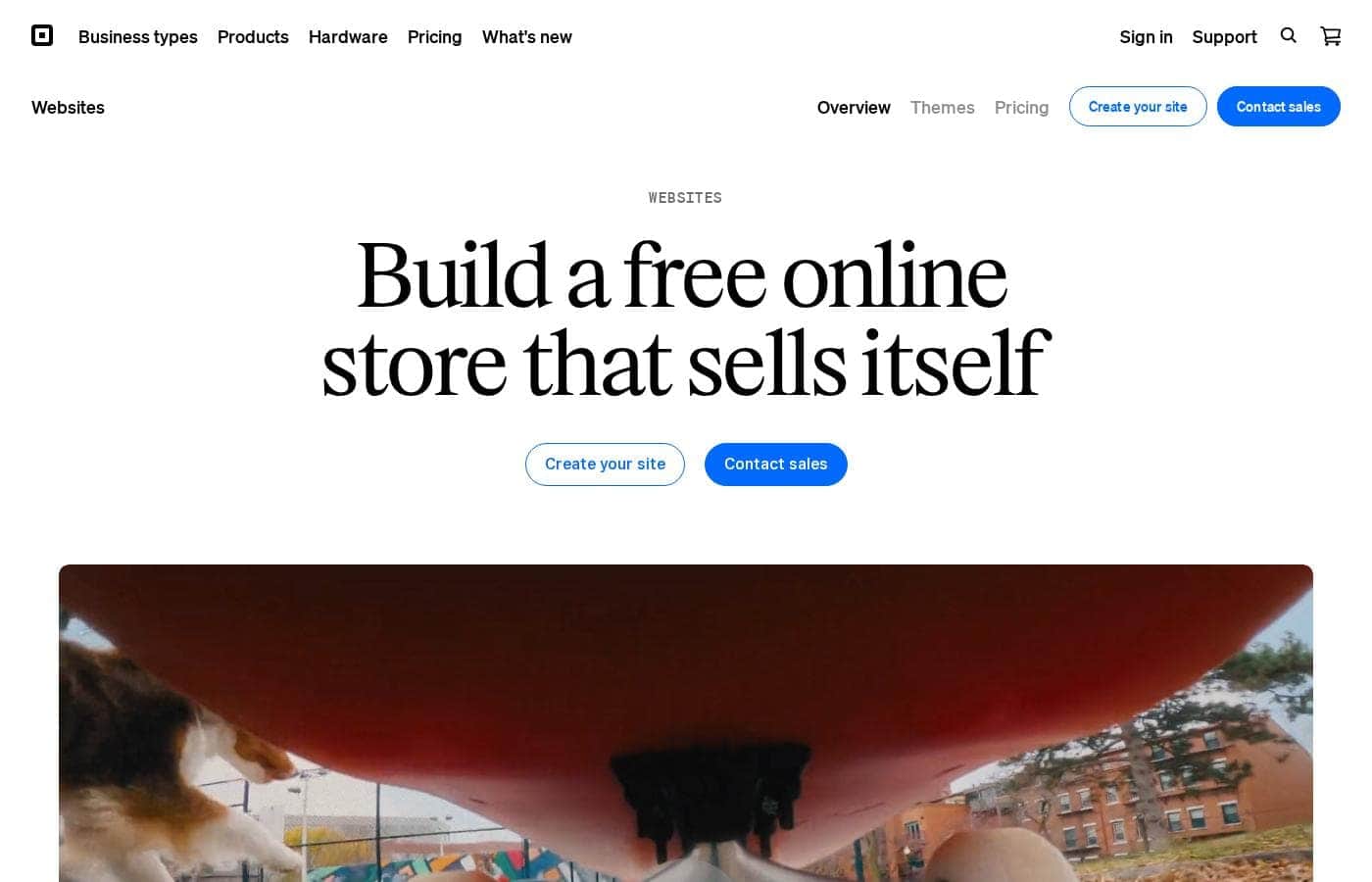 Square Online homepage screenshot