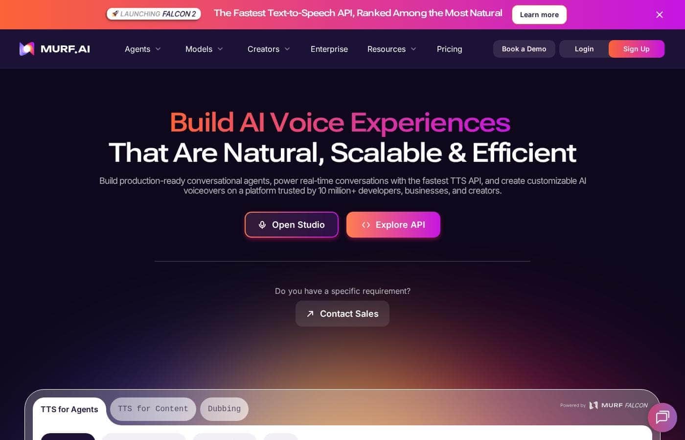 Murf AI homepage screenshot