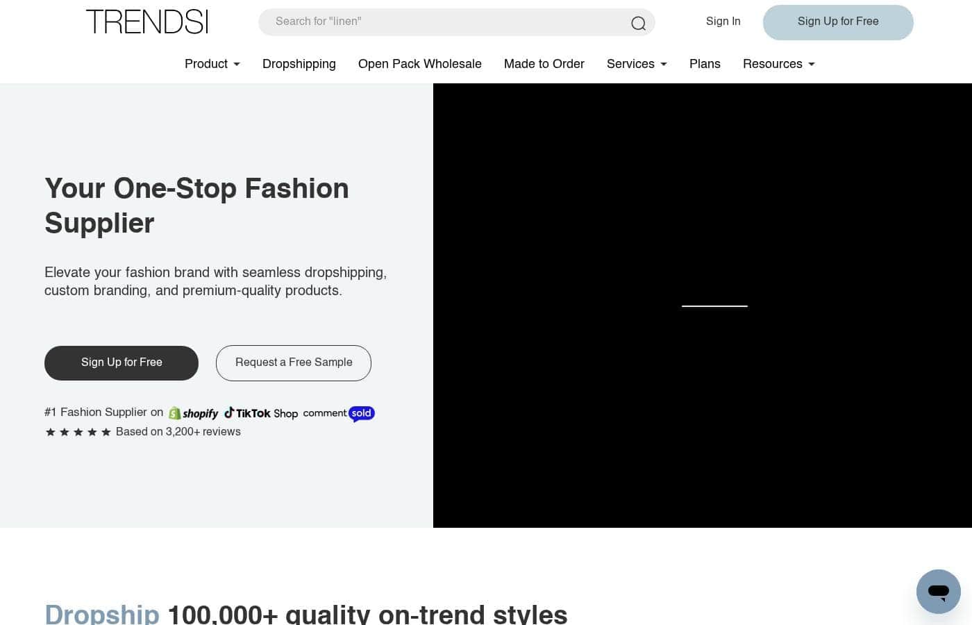 Trendsi Homepage-Screenshot