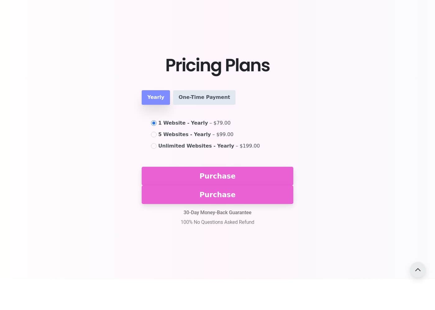 CatFolders pricing page screenshot