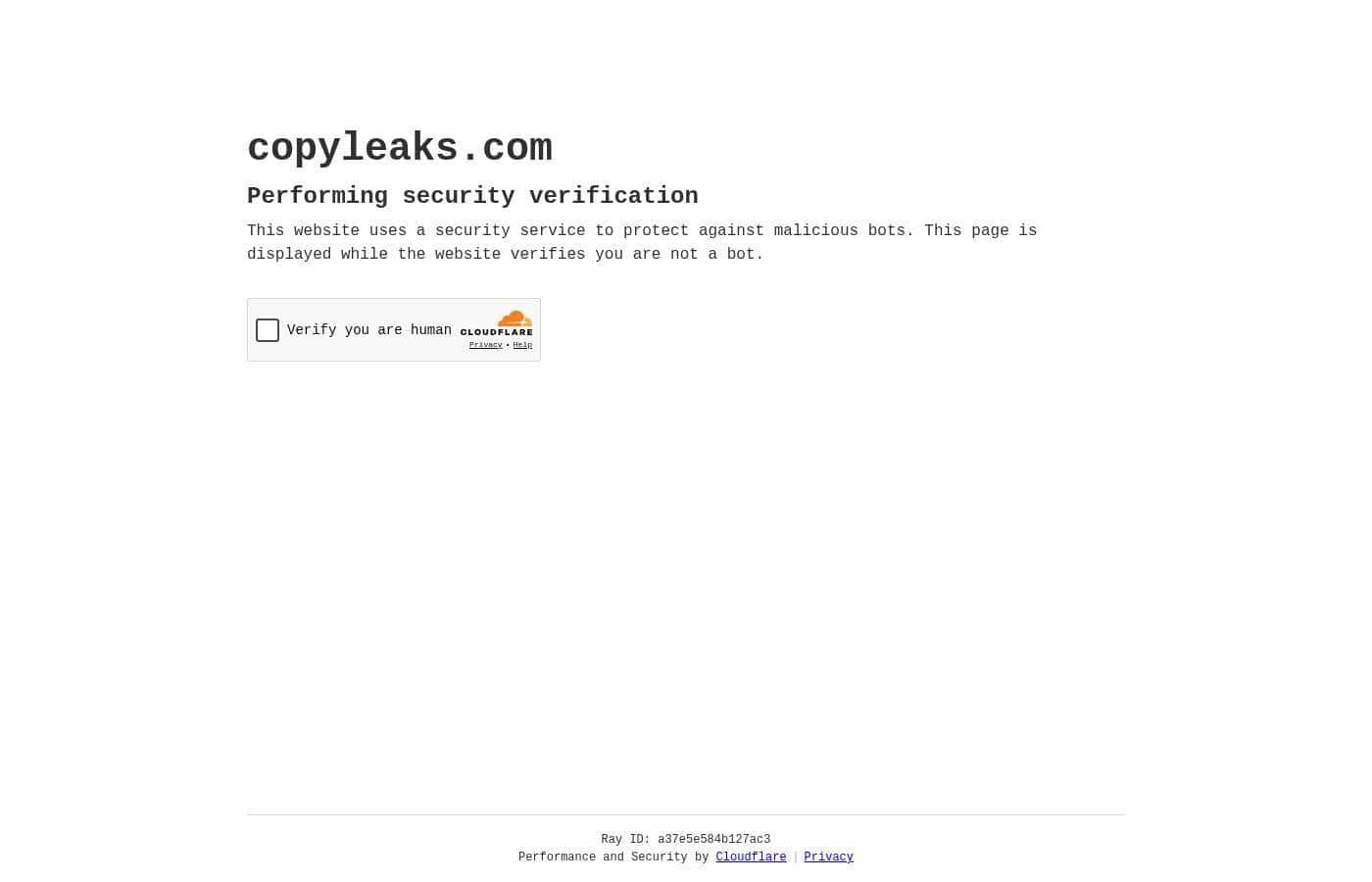 Copyleaks pricing page screenshot