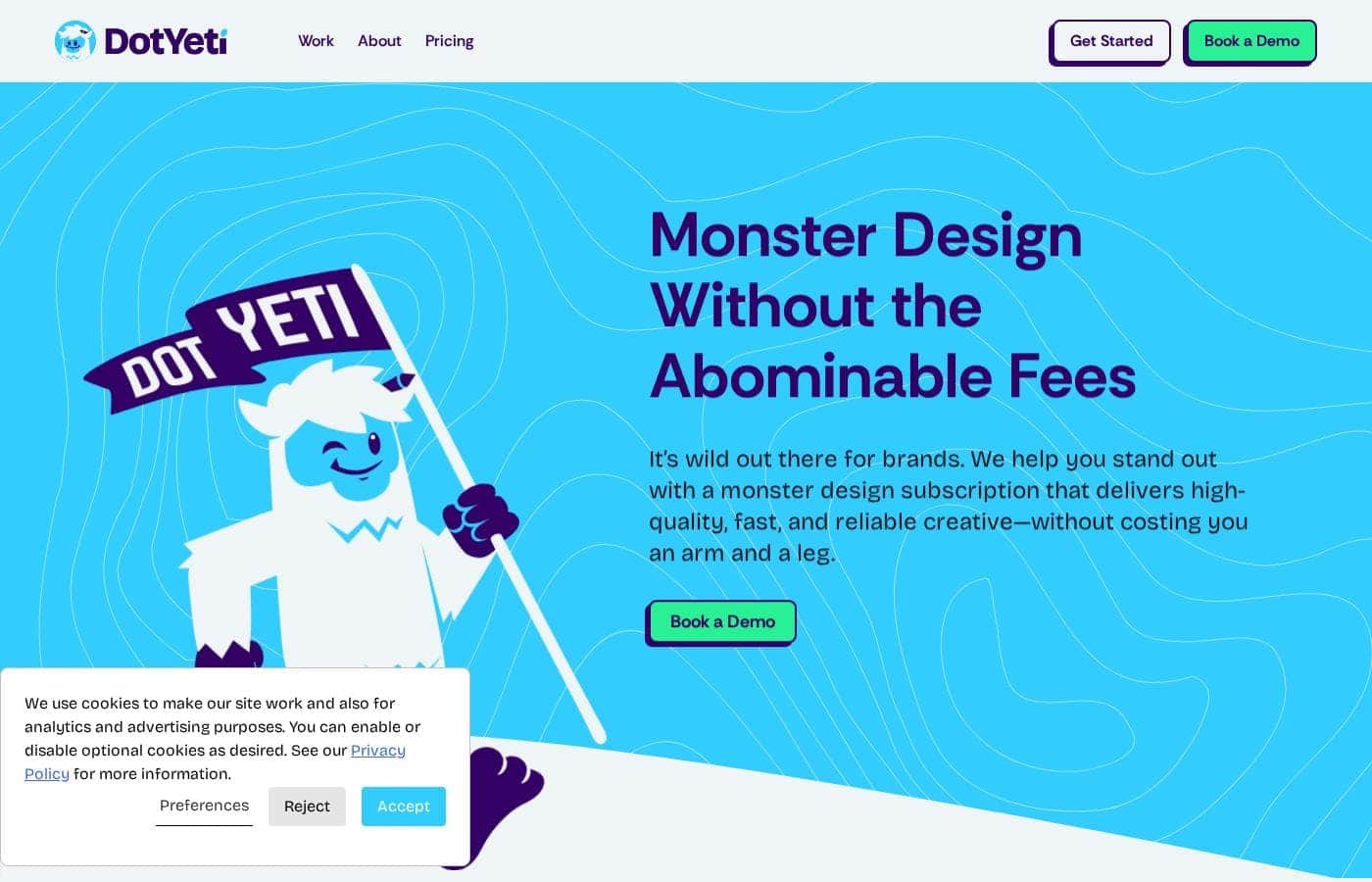 DotYeti homepage screenshot