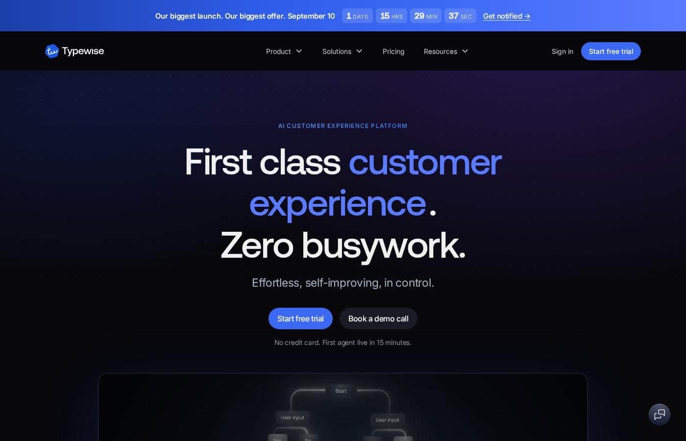 Typewise homepage screenshot