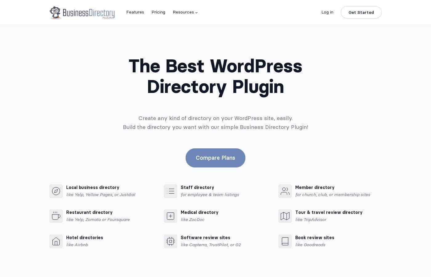 Business Directory Plugin homepage screenshot