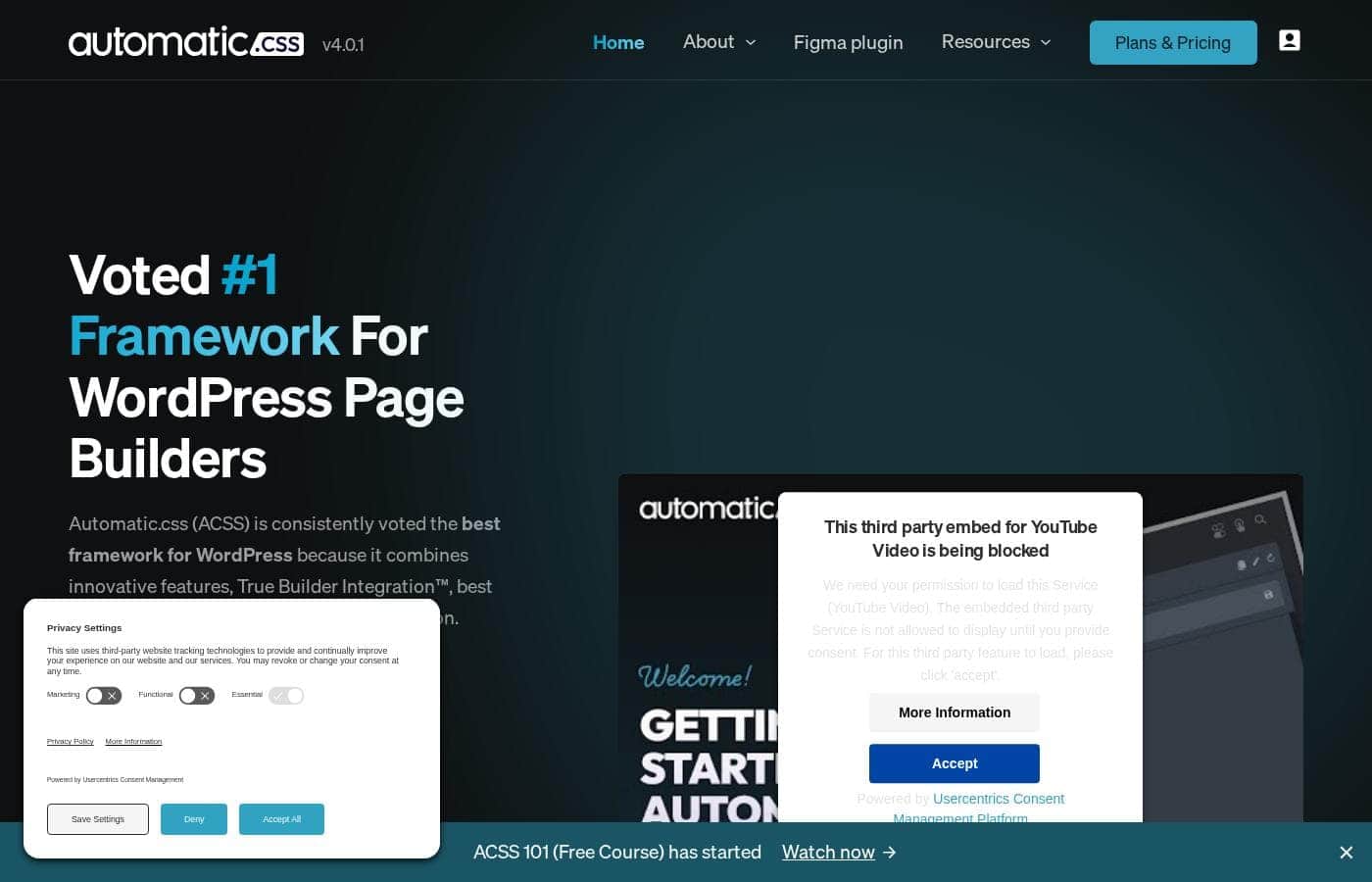 Automatic.css homepage screenshot
