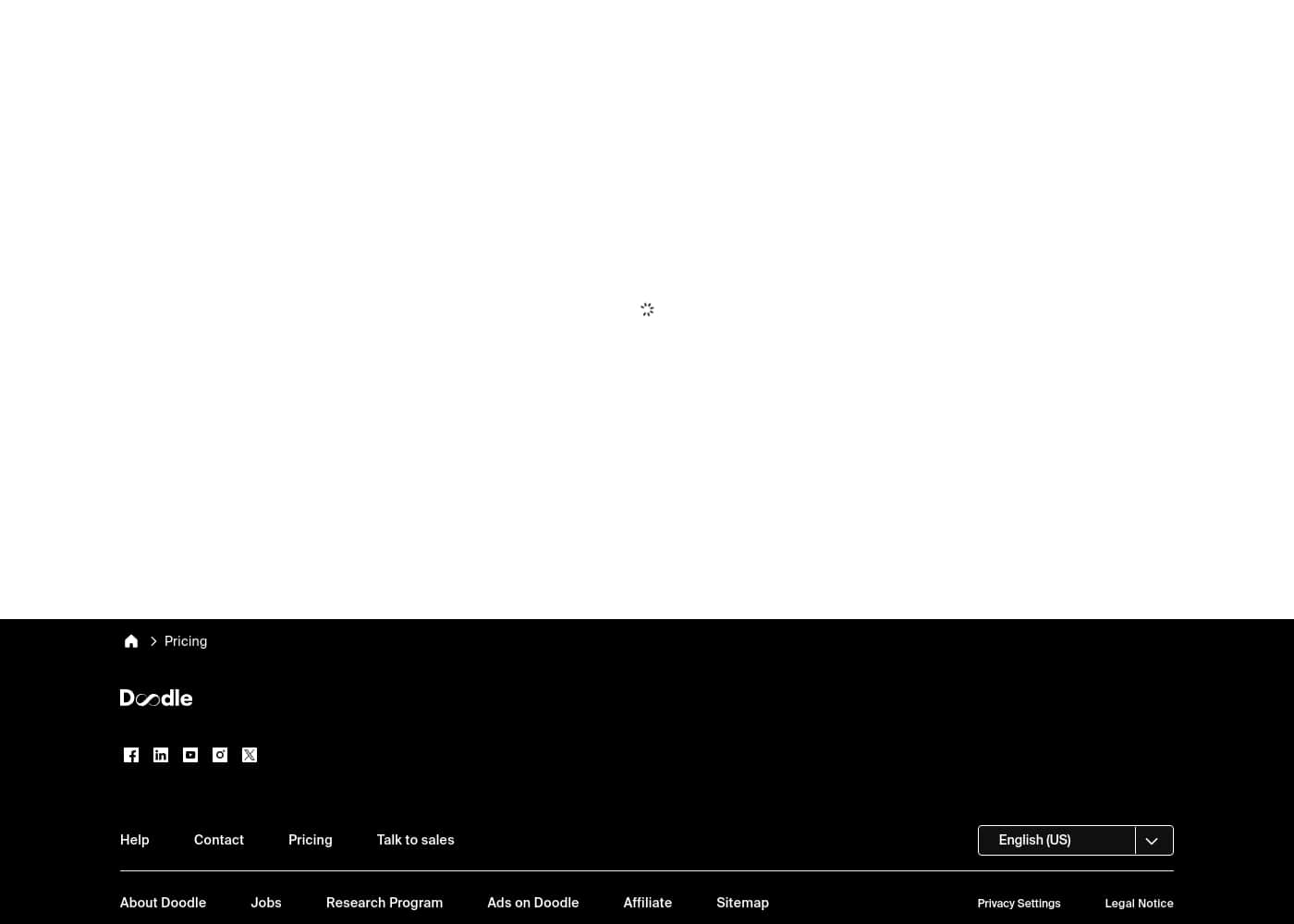 Doodle homepage screenshot