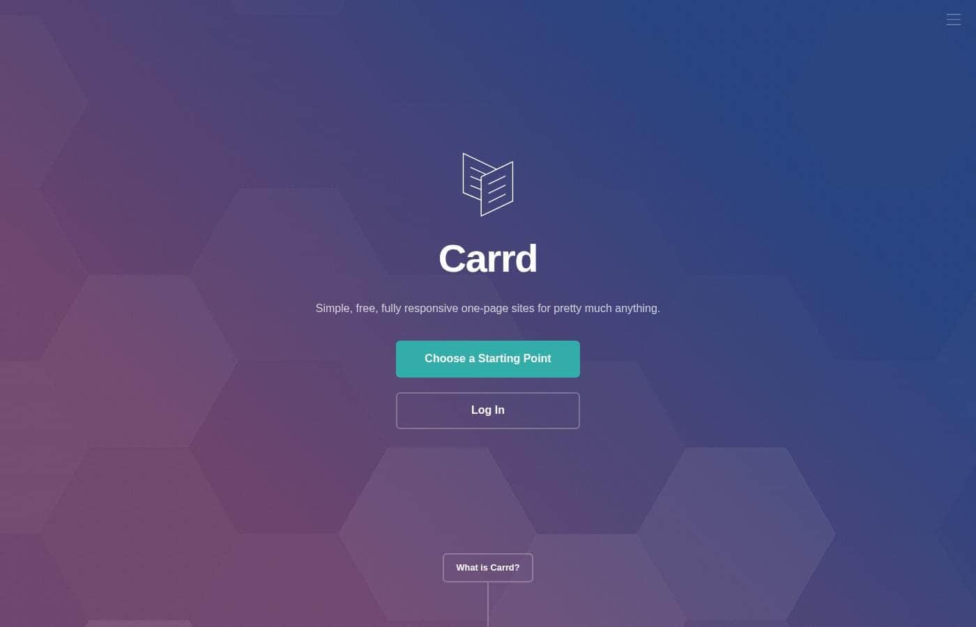 Carrd Homepage-Screenshot