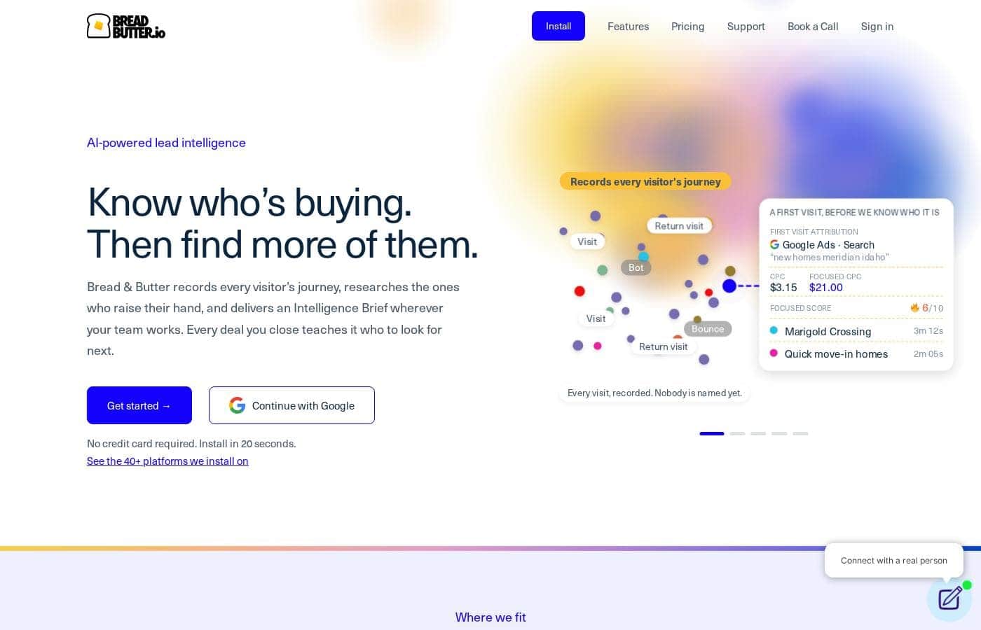 Bread & Butter IO Inc. Homepage-Screenshot