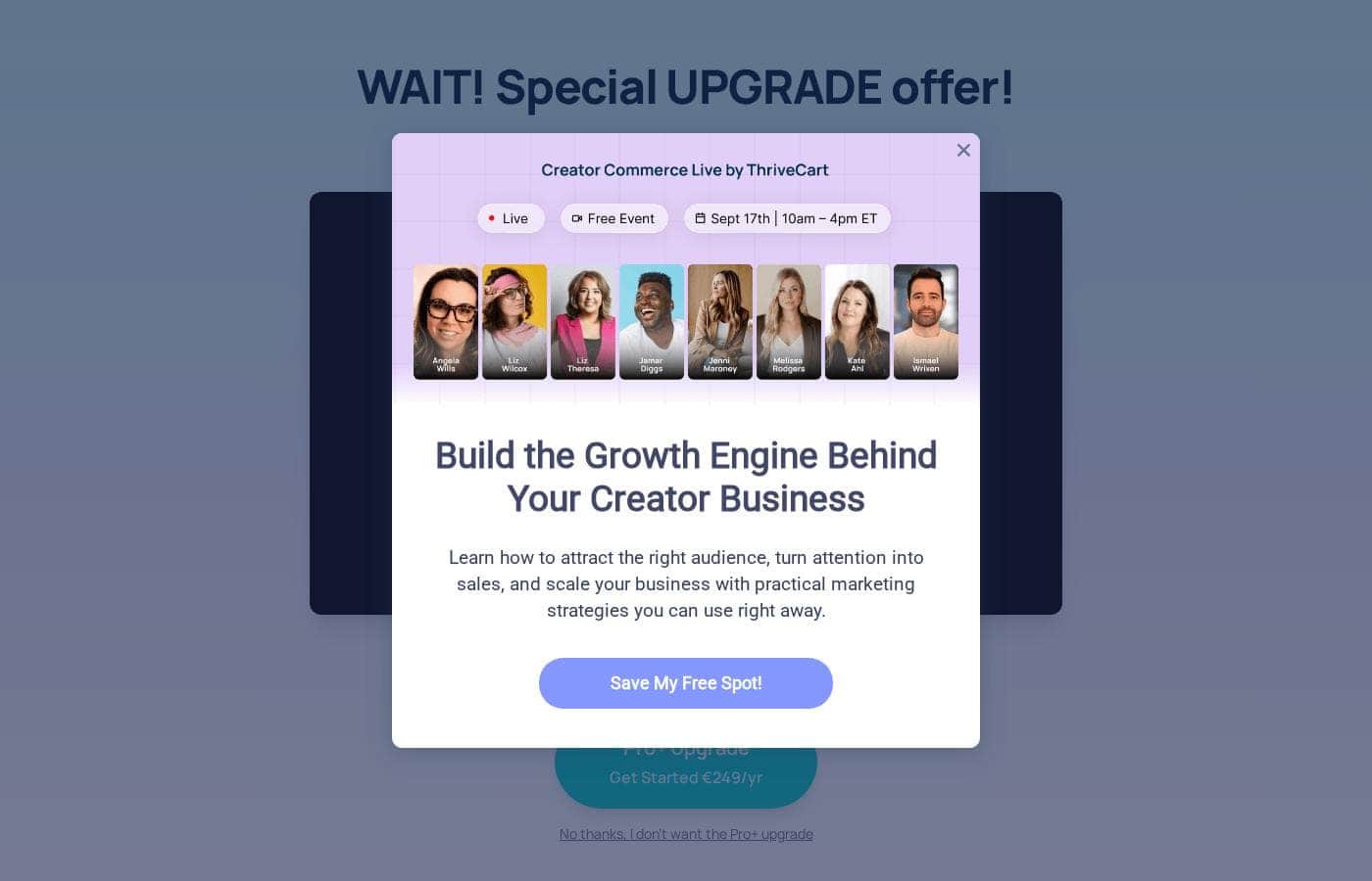 ThriveCart pricing page screenshot