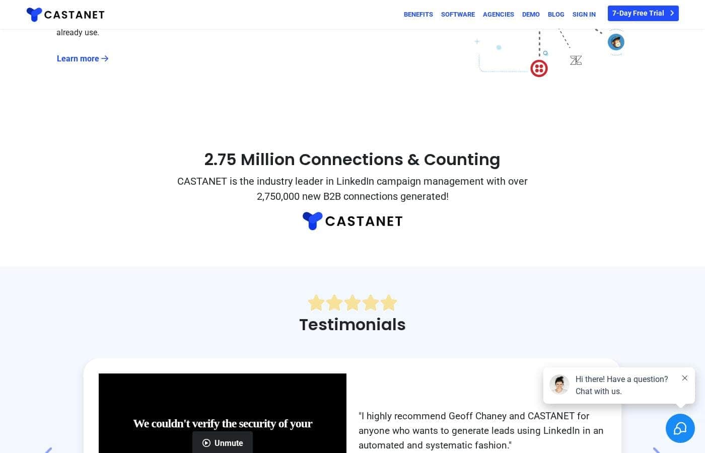 CASTANET pricing page screenshot