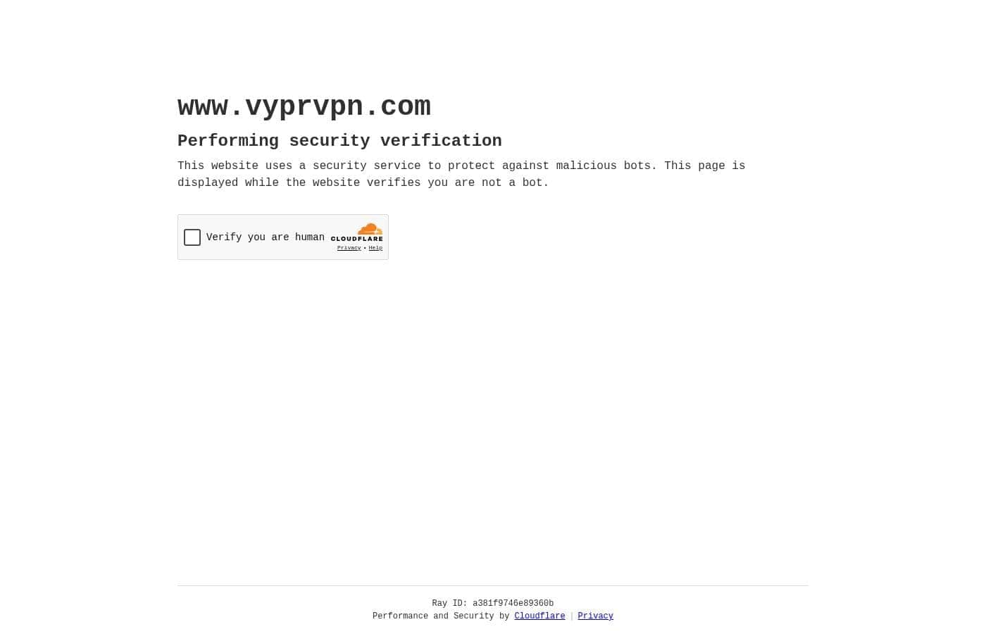 VyprVPN pricing page screenshot