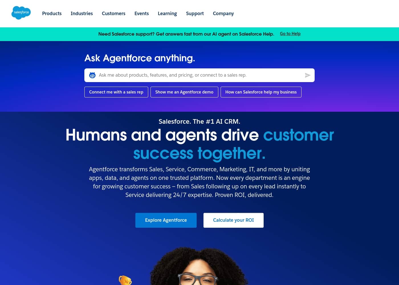 Salesforce homepage screenshot