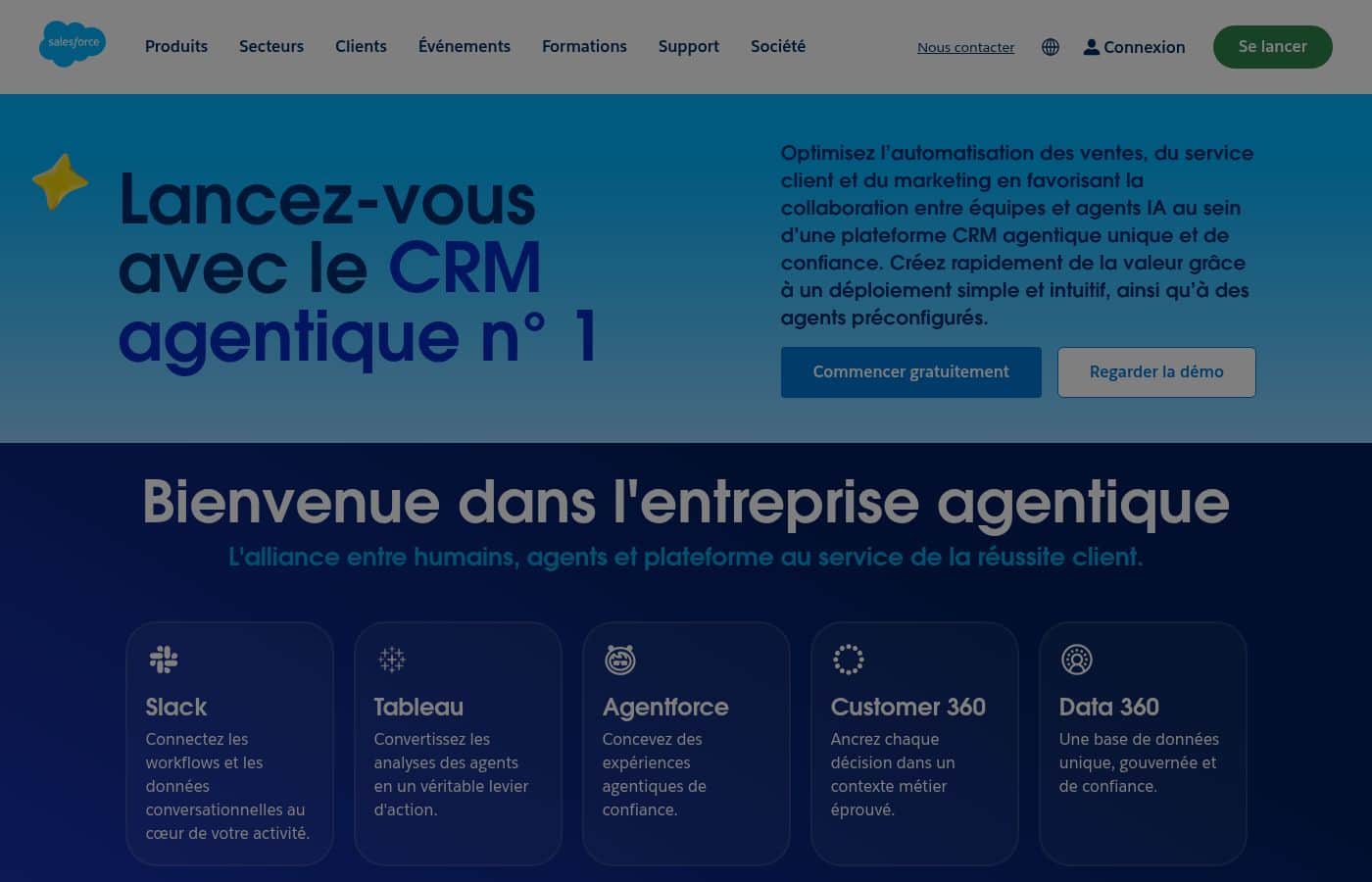 Salesforce homepage screenshot