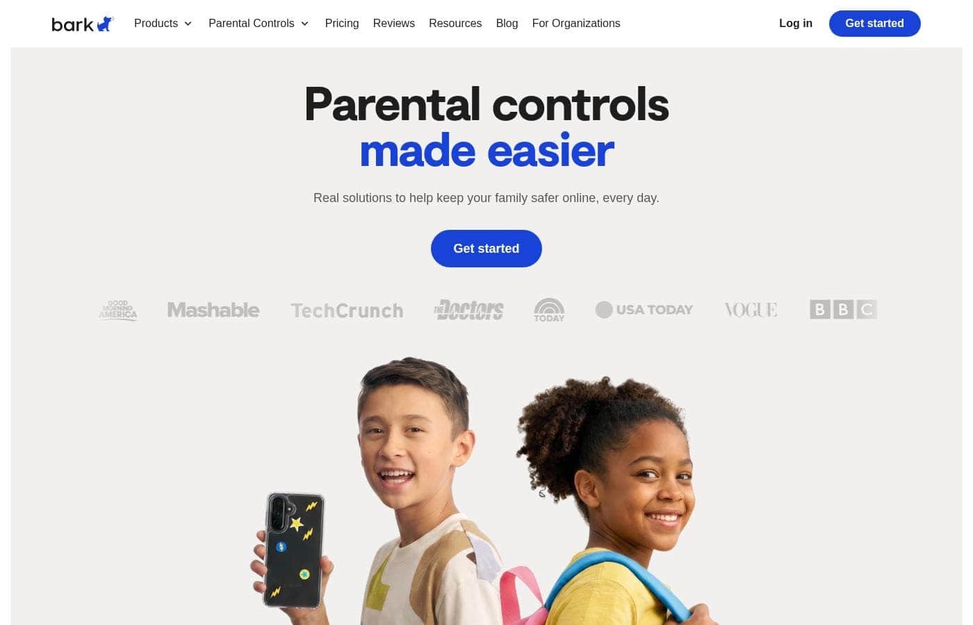 Bark homepage screenshot