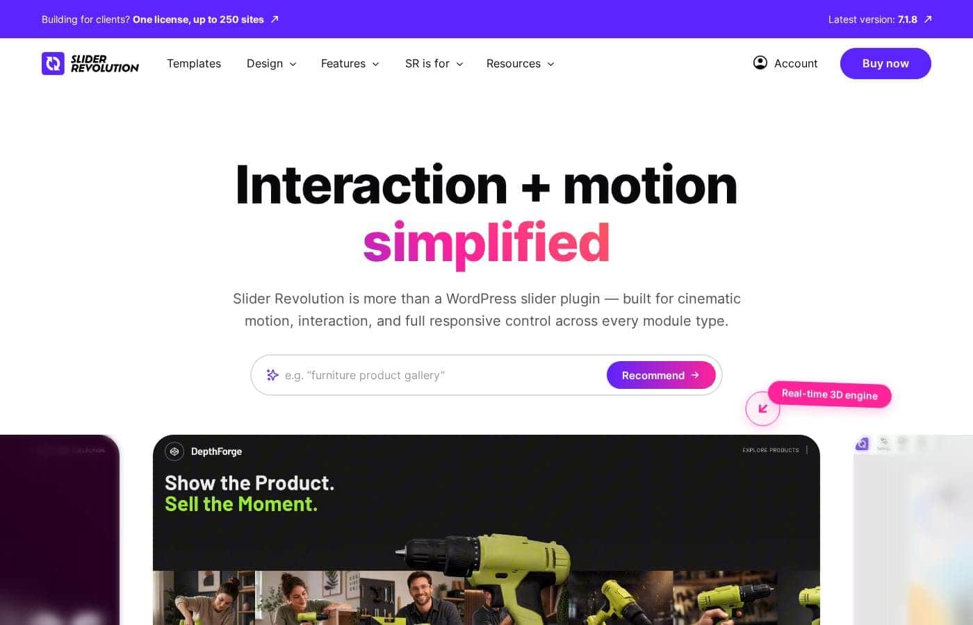 Slider Revolution pricing page screenshot