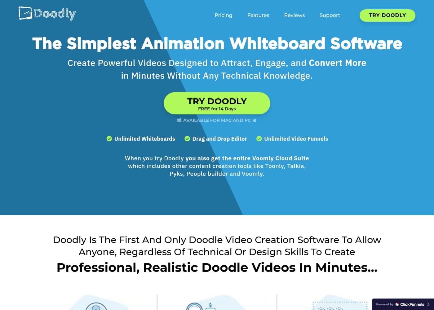 ภาพหน้าจอหลักของ Doodly