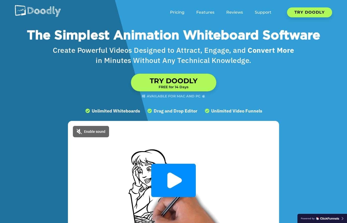 Doodly homepage screenshot