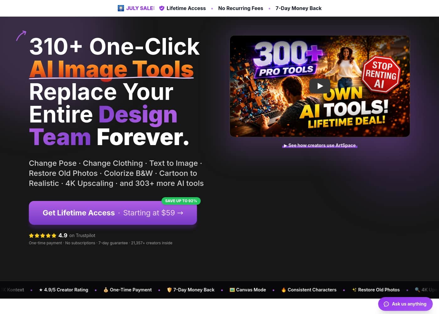 ArtSpace homepage screenshot