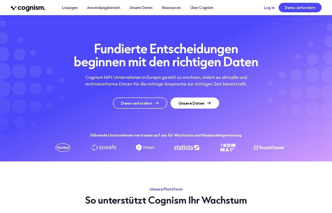 Cognism homepage screenshot