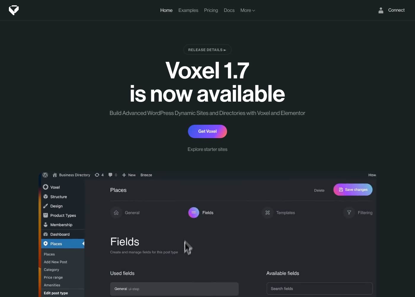 Voxel 홈페이지 스크린샷